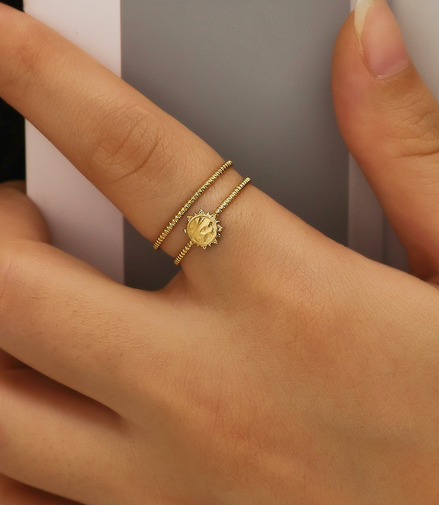 Solene Adjustable Sun Gold Ring