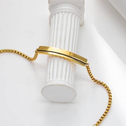 Linear Gold Bar Bracelet