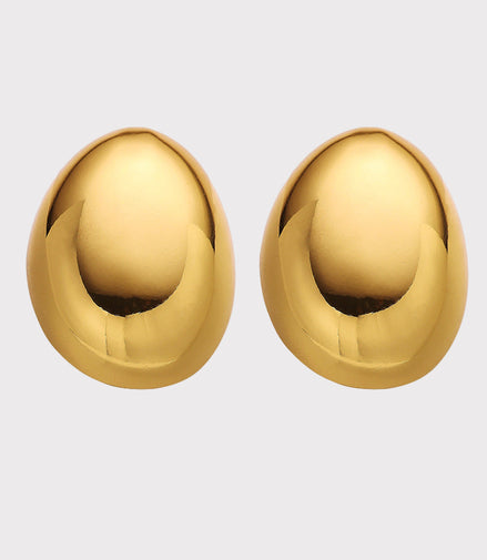 Aurora Gold Oval Earrings