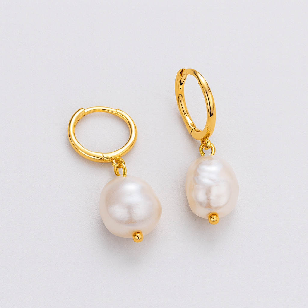 Ophelia Pearl Earrings - Gold