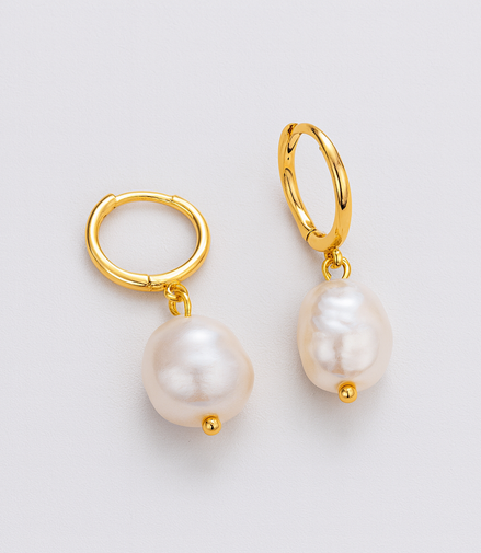 Ophelia Pearl Earrings - Gold