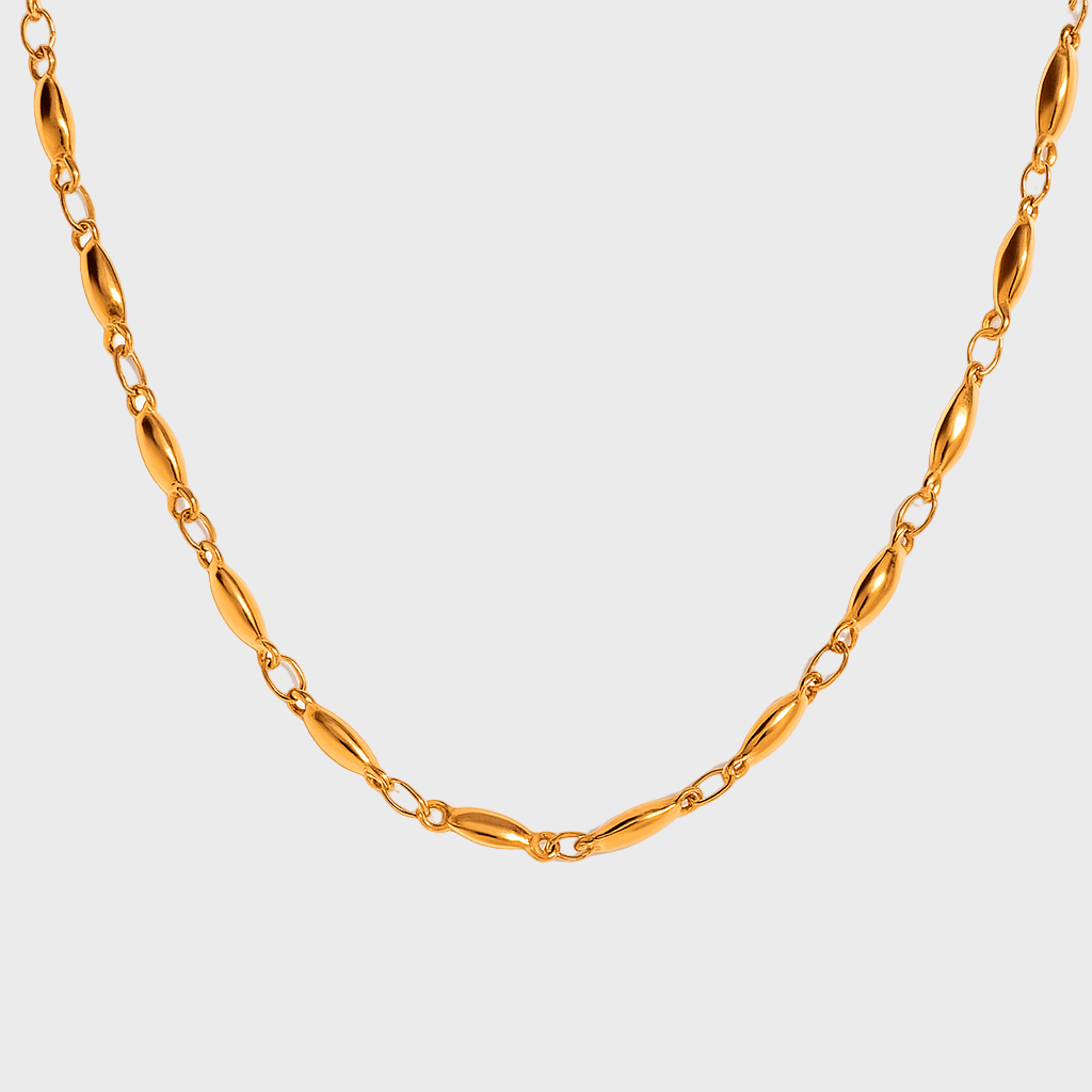 Navette Gold Necklace