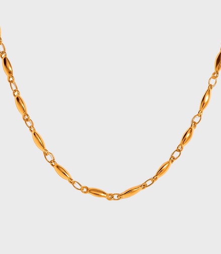 Navette Gold Necklace