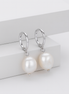 Ophelia Pearl Earrings - Silver