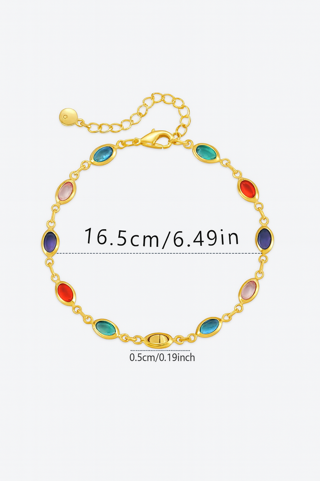 Alessia Gold Multi Stones Bracelet