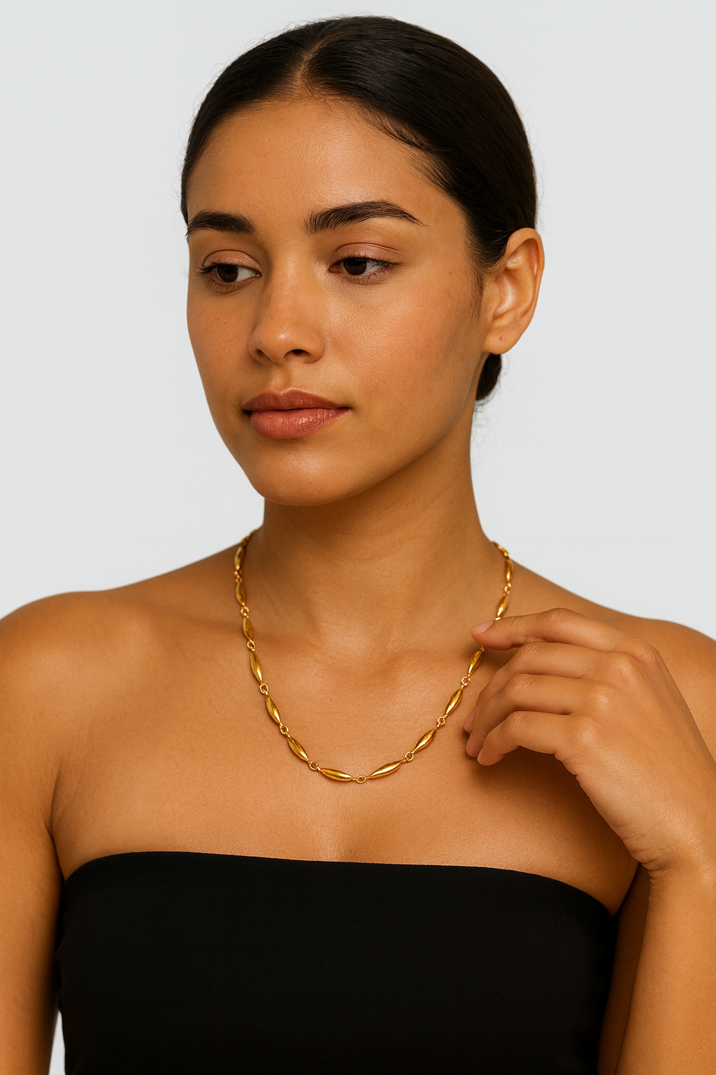Navette Gold Necklace