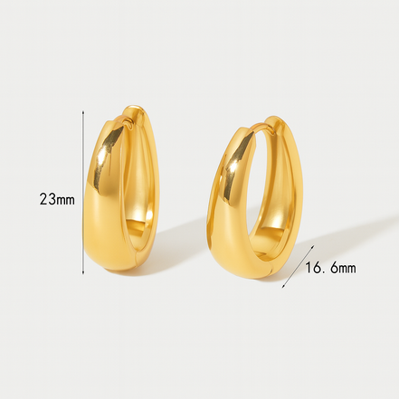 Luna Gold Hoop Earrings -