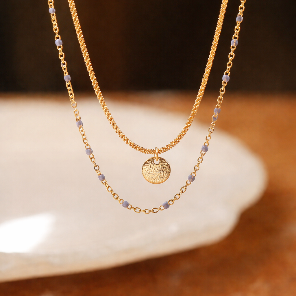Layered Coin Gold Necklace