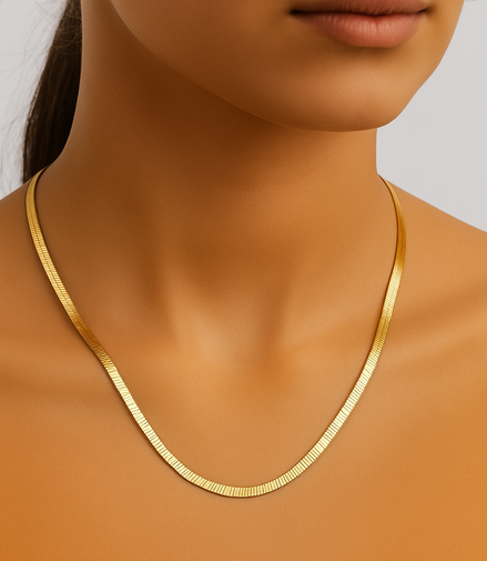 Valentina Gold  Snake Chain Necklace - Long