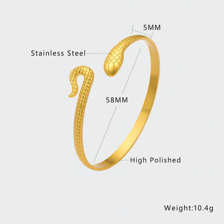 Ophidia Gold Cuff Bracelet