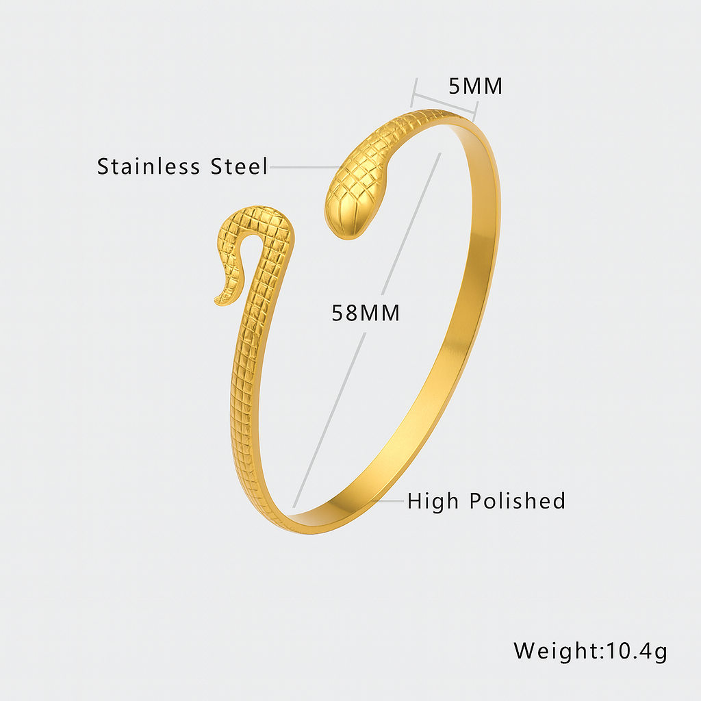 Ophidia Gold Cuff Bracelet