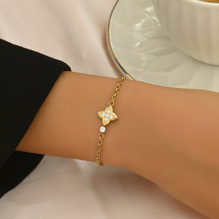 Fiora Gold Crystal Bracelet