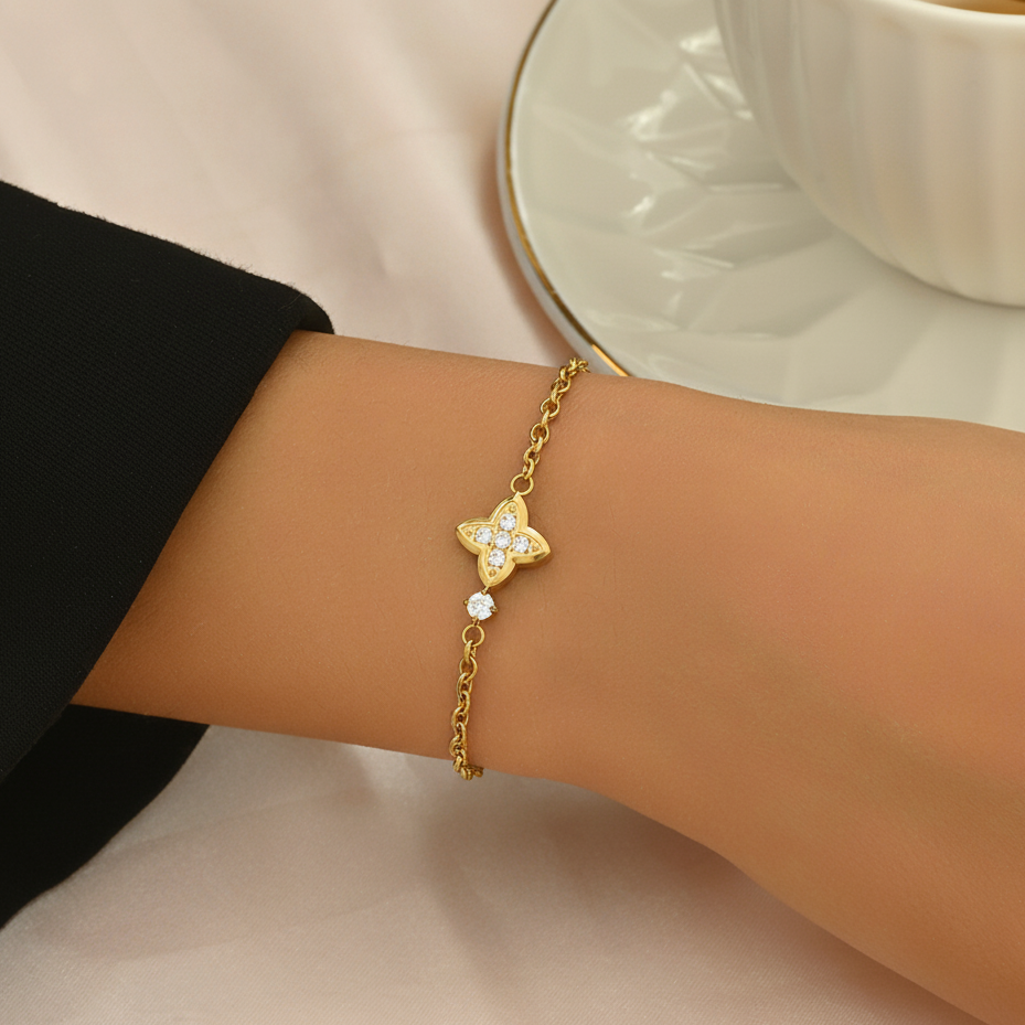 Fiora Gold Crystal Bracelet