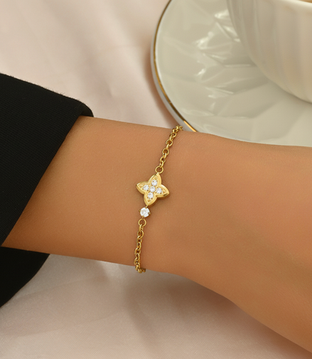 Fiora Gold Crystal Bracelet