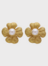 Magnolia Gold Flower Earrings