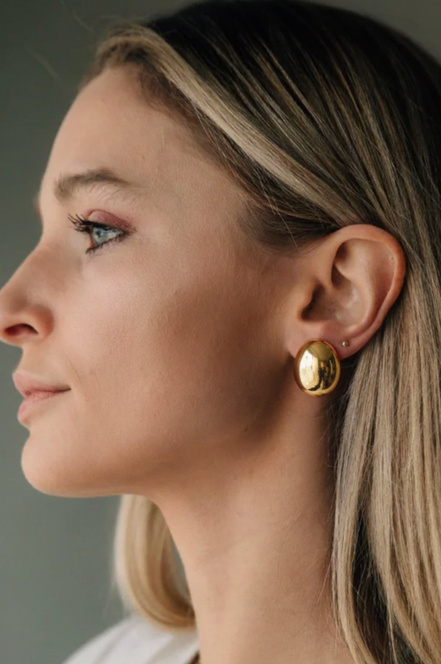 Aurora Gold Oval Earrings