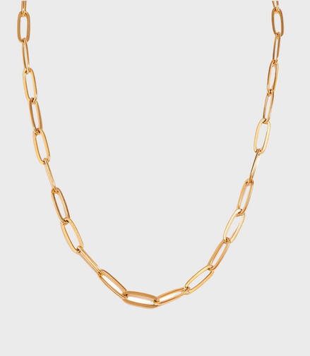 Serena Link Gold Necklace - Long