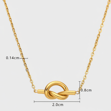 Nerisse Knot Gold Necklace