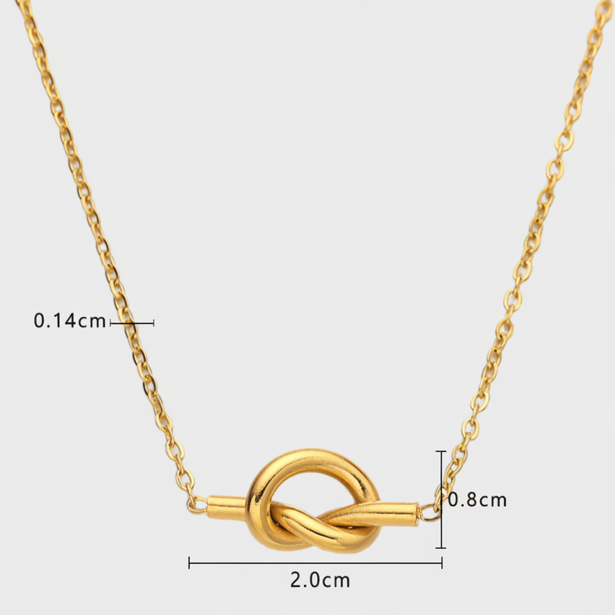 Nerisse Knot Gold Necklace