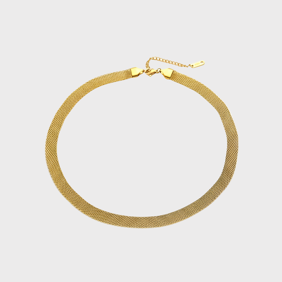 Celia Mesh Gold Necklace