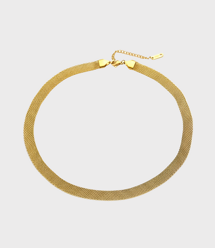 Celia Mesh Gold Necklace