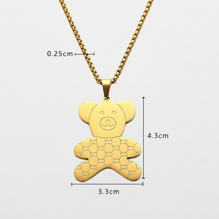 Teddy Charm Gold Necklace