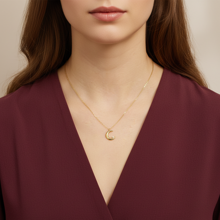 Selene Moon Gold Necklace