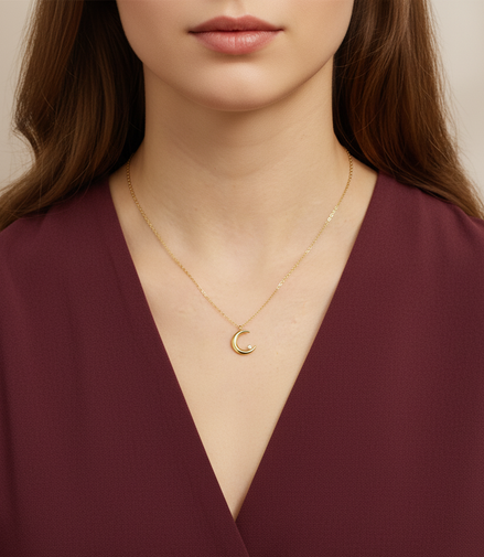 Selene Moon Gold Necklace