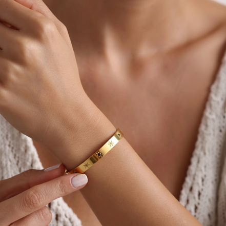 Vega Gold Cuff Bracelet