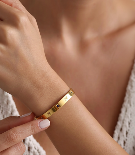 Vega Gold Cuff Bracelet