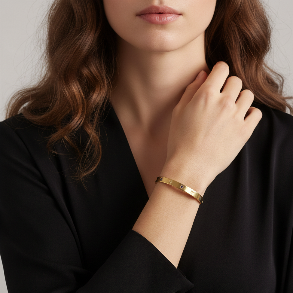 Vega Gold Cuff Bracelet