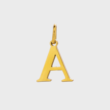 Gold Initial Letter Charm