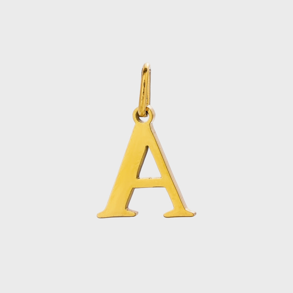 Gold Initial Letter Charm
