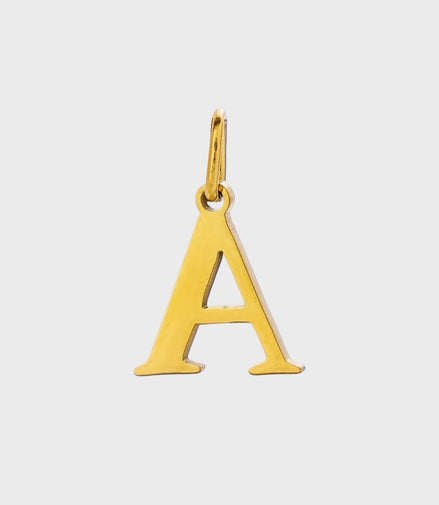 Gold Initial Letter Charm