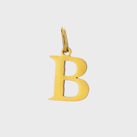 Gold Initial Letter Charm