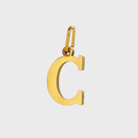 Gold Initial Letter Charm