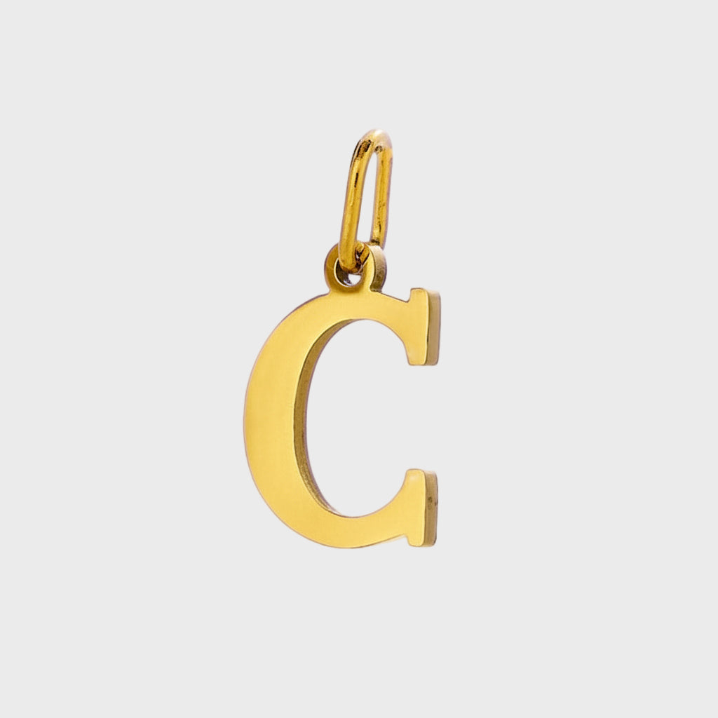 Gold Initial Letter Charm