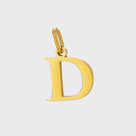 Gold Initial Letter Charm