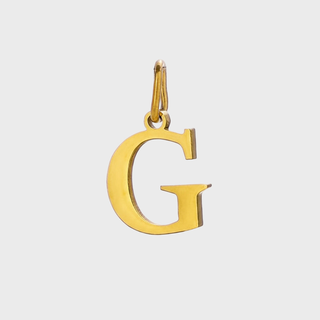 Gold Initial Letter Charm
