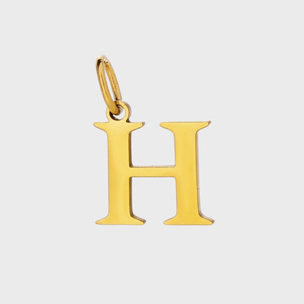 Gold Initial Letter Charm