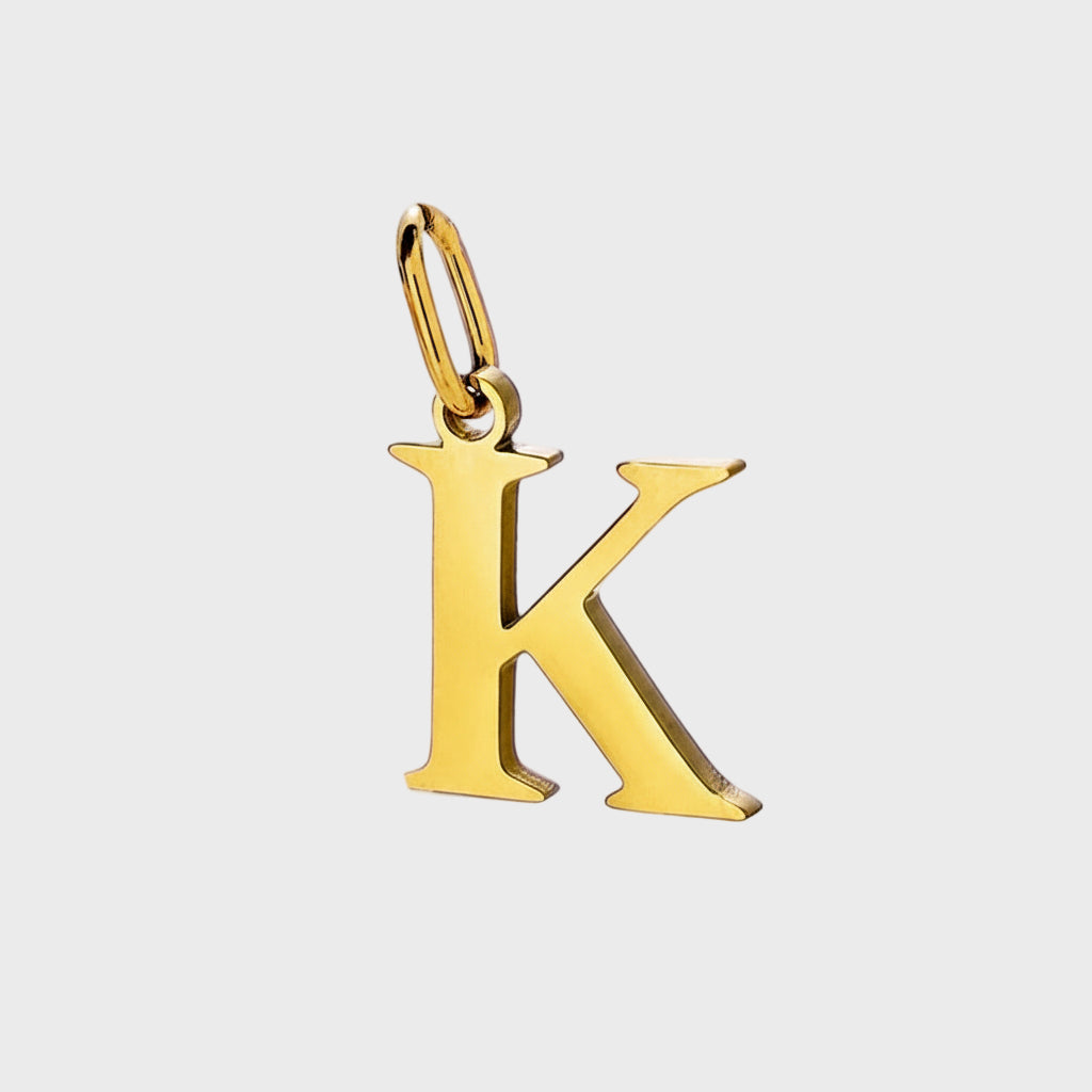 Gold Initial Letter Charm