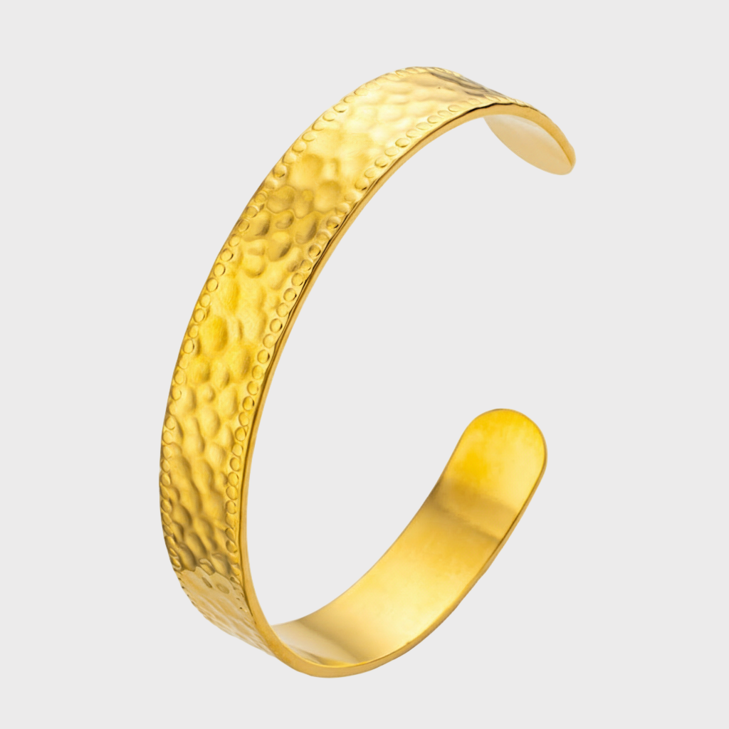 Aurea Hammered Gold Cuff Bracelet