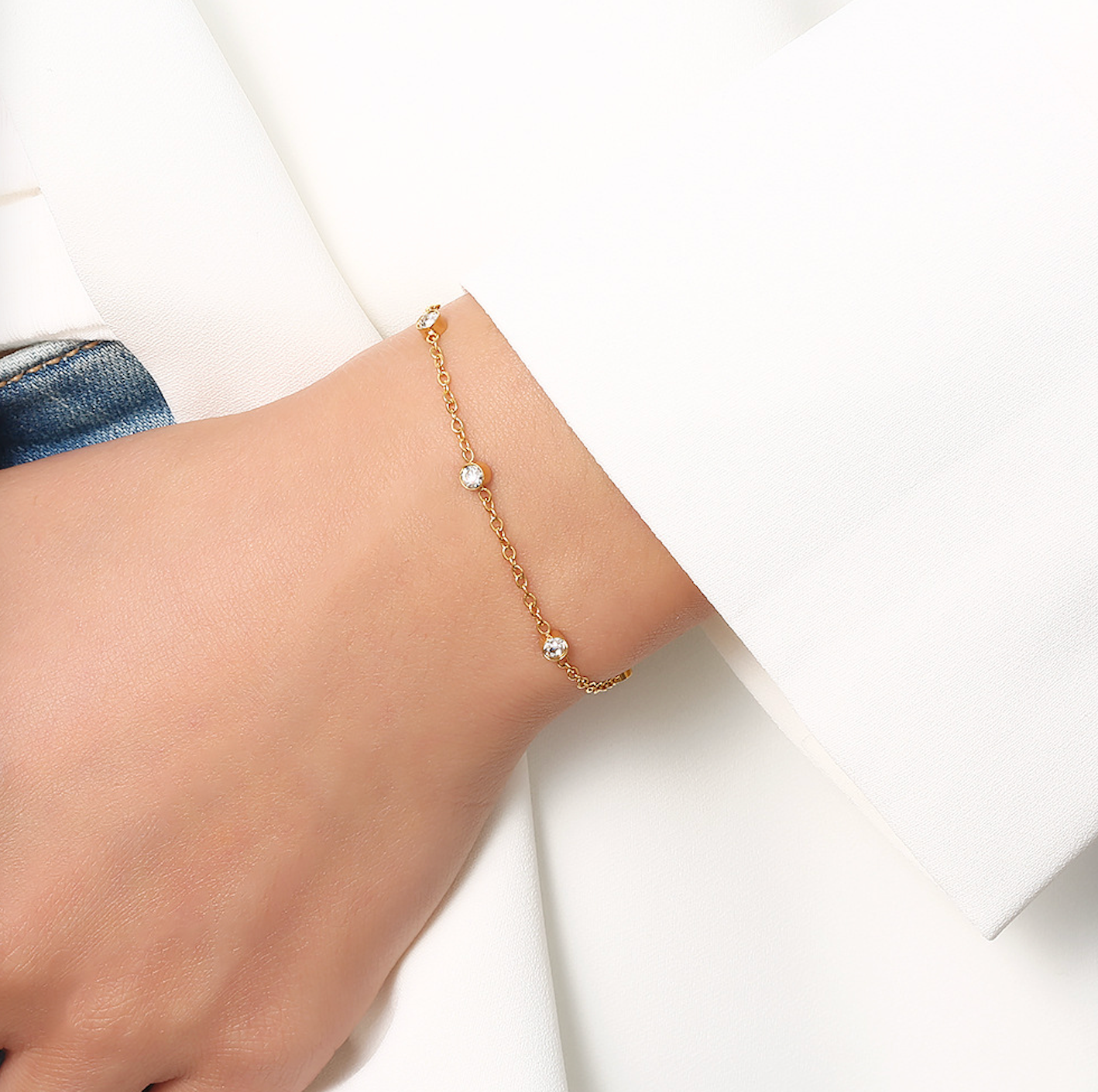 Seris Crystal Gold Bracelet