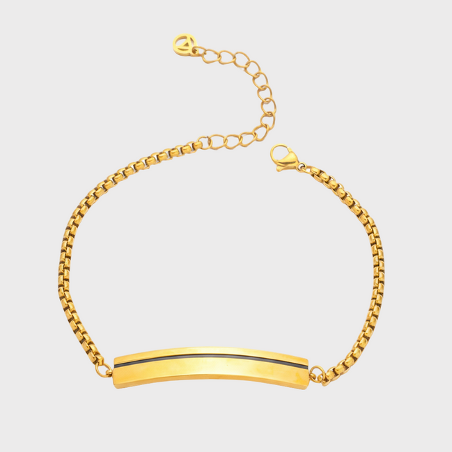 Linear Gold Bar Bracelet