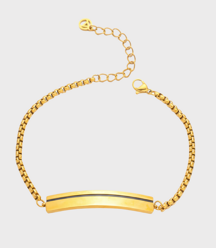 Linear Gold Bar Bracelet