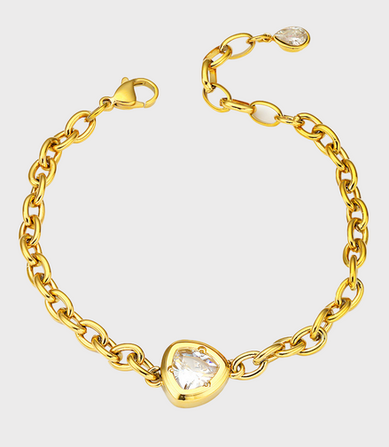Triesta Gold Crystal Bracelet