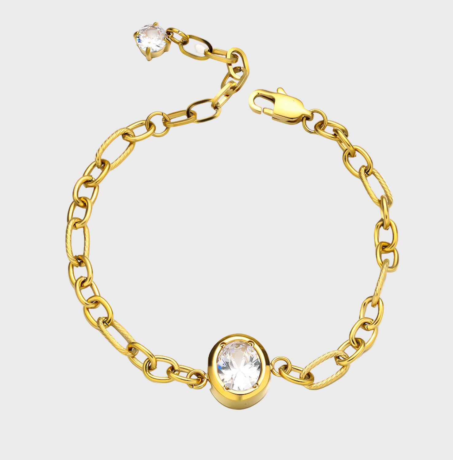 Ovalia Gold Crystal Bracelet