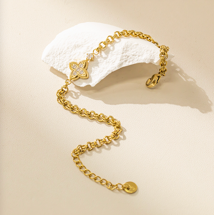 Fiora Gold Crystal Bracelet