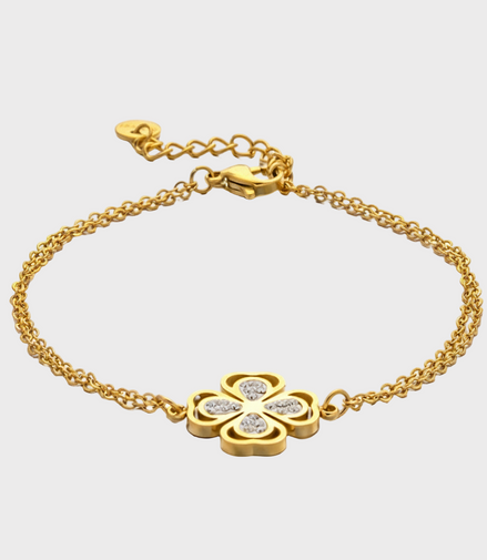 Lumi Clover Gold Bracelet