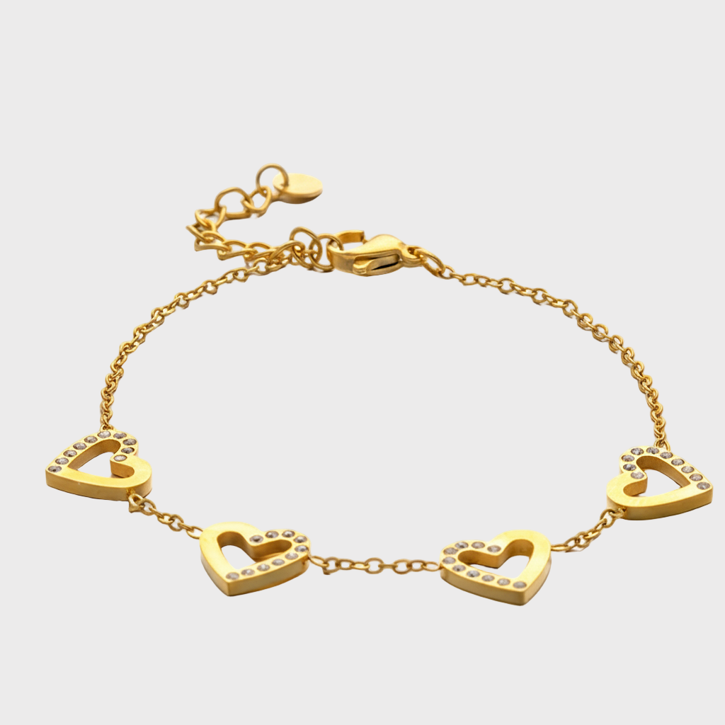 Vivi Hearts Gold Bracelet